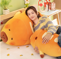Boneka Hewan Plush Baru-'Roti Aneh' Kapibara Bantal Lembut Boneka Kapas PP Tinggi 2m Hadiah Natal