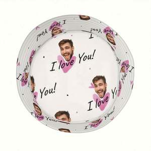 Bob unisexe en polyester avec impression photo personnalisée 'I Love You' et motif feuille de dessin animé – Casquette de pêcheur idéale pour un style urbain masculin - Product Image 6