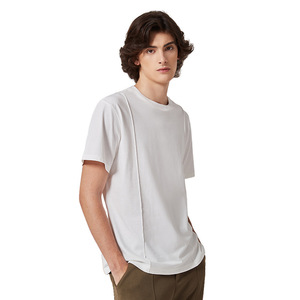 Camiseta de algodón regular de verano estilo Chunjiang de canción transfronteriza para hombres, deportes versátiles con hombros descubiertos, mangas con puños para parejas - Product Image 5