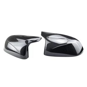 Coques de rétroviseurs Bmw, texture carbone noir brillant, ensemble complet pour X3 X4 X5 F15 F25 F26 2014 2017, matériau ABS - Product Image 4
