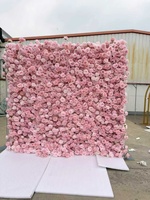 Dinding Bunga Mawar Penuh Warna Merah Muda ML Blush Pink, Latar Belakang Foto Pernikahan, Latar Belakang Bunga Sutra