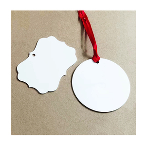 Ornements de Noël vierges en MDF 2026 pour sublimation, décorations de fêtes en gros, fournitures de suspension en bois - Product Image 2