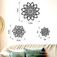 Fourniture d'usine fer aluminium inoxydable métal mur art fleur nandala décoration maison jardin maison salon bar