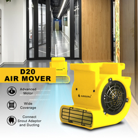 Airguru Mini Petit Souffleur 1/12Hp Séchoir à Tapis Ventilateur Centrifuge 350Cfm Séchage Conciergerie Empilable