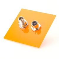 Adaptateur traversant M12 à 8 broches X-Coded mâle-femelle CAT6A pour vision industrielle et armoire de contrôle d'automatisation industrielle