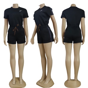 2025 Summer Women Embossed Print Casual <b>Shorts</b> <b>Set</b> <b>Designer</b> Luxury <b>t</b> <b>Shirt</b> <b>and</b> Biker <b>Shorts</b> <b>Set</b> <b>Short</b> Sleeve 2 Piece Outfits <b>Set</b> - Product Image 4