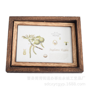 <b>Double</b>-Sided Rotating Wooden <b>Photo</b> <b>Frame</b> 5x7 Inch Tabletop Rectangular Horizontal Design For Home Decor - Product Image 5