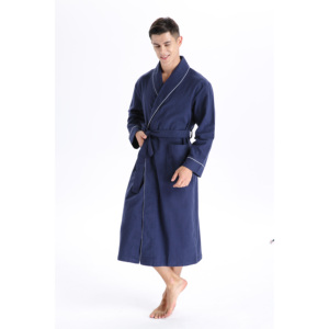 <span class=keywords><strong>Accappatoio</strong></span> Unisex Autunnale Bianco 100% Cotone Spugna Terry, Vestaglia Avvolgente Traspirante <span class=keywords><strong>Lusso</strong></span> Collezione Spa Hotel Casual da <span class=keywords><strong>Uomo</strong></span> - Product Image 3