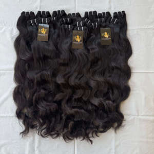 Bundles de cheveux de temple indien bruts non transformés sans enchevêtrement avec fermeture Hd Bundles de cheveux humains Cheveux bruts bouclés du temple - Product Image 1