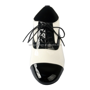 <span class=keywords><strong>Scarpe</strong></span> da ballo latino bianche e marroni personalizzate da <span class=keywords><strong>uomo</strong></span> con Sole in gomma 2.5CM - Product Image 6