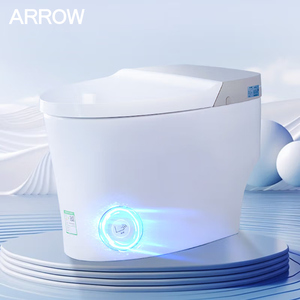 High-end Intelligent Sanitary Ware Floor Mounted Elongated One Piece Smart Toilet With Heated Seat and Remote Control AKB1102 Au - Product Image 1