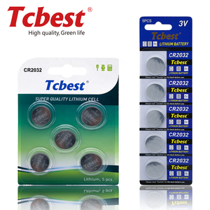 Yeni en iyi OEM Tcbest özel etiket 210mAh 3V lityum manganez düğme hücre CR2032 pil için kamera - Product Image 4