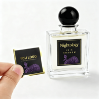 Étiquettes de bouteilles de parfum en feuille d'or personnalisées Autocollants avec logo personnalisé Emballage de produits de parfum Rouleau d'autocollants de produits de marque privée