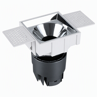 Plafonnier LED encastré carré SNI TISI QMI anti-éblouissement COB en fonte, dimmable, pour projets hôteliers et commerciaux au Vietnam, en Thaïlande et en Indonésie