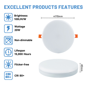 Plafón <span class=keywords><strong>de</strong></span> lámpara <span class=keywords><strong>de</strong></span> interior montado en PC + Panel sin marco PP, Panel cuadrado Led - Product Image 4