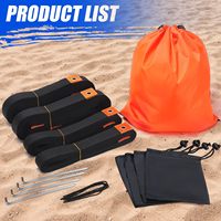 Lignes de délimitation de terrain de volley-ball robustes pour la plage et le jardin, lignes de délimitation portables avec ancres métalliques et sacs de sable