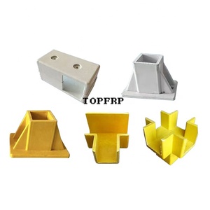 ข้อต่อท่อสี่เหลี่ยมไฟเบอร์กลาส FRP ขนาด 50x50 มม. - Product Image 1