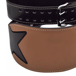 เข็มขัดยกน้ำหนักหนังแท้สำหรับออกกำลังกายแบบยูนิเซ็กซ์ ทนทาน พร้อมโลโก้สั่งทำพิเศษ ดีไซน์ระบายอากาศได้ดี สำหรับการฝึกซ้อมและรองรับเอว - Product Image 5