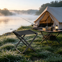 Nouveau tabouret pliable portable léger en fer moderne 2026 sans dossier pour le camping, la pêche, les voyages et la plage