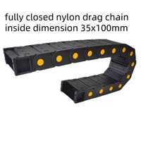 Chaîne porte-câbles en nylon renforcé entièrement fermée sur mesure 35x100mm