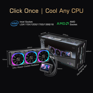 Lovingcool New Design 360 ARGB Processor <strong>Liquid</strong> Cooling System PC <strong>CPU</strong> Water <strong>Cooler</strong> Cooling Fans with 3.5 Inch Display Screen - Product Image 6