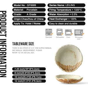 Fábrica al por mayor restaurante japonés Irregular Pasta platos porcelana cerámica <span class=keywords><strong>Sushi</strong></span> cena plato para Hotel Catering - Product Image 6