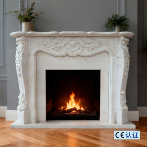 संगमरमर के फायरप्लेस के चारों ओर संगमरमर के फायरप्लेस के पास संगमरमर की फिकप्लेस मैटल को आंतरिक सजावट के लिए - Product Image 1