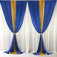 Fabrication facile à ranger rideaux en soie glacée pour arches rideaux muraux décoratifs de mariage