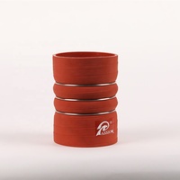 Tuyau CAC en silicone durable à haute température, multi-courbures avec anneaux en acier inoxydable