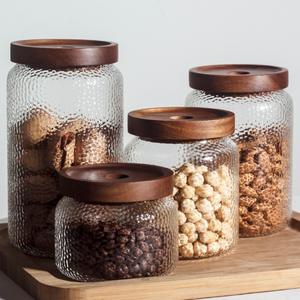 Bocal de stockage en verre en gros avec couvercle hermétique pour café, sucre et noix - Product Image 2