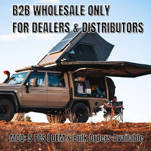 Remaco Hard Aluminum Fold Out SUV Car Rooftop Tent 4 People Open Side Opening Vehicle Roof Top Tent for Overland - Product Image 6