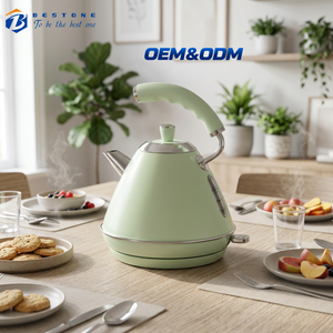 1.0L Vintage Electric Water <b>Kettle</b> Stainless Steel Tea <b>Kettle</b> Fast Boil Appliance for Home Kitchen - Product Image 1