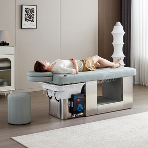 Chaise de lavage de cheveux en acier inoxydable pour salon de beauté, réglable, électrique, extensible, avec bol en céramique, <span class=keywords><strong>lit</strong></span> de spa pour la tête - Product Image 3