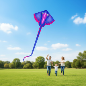 Nouveau Cerf-volant géant en forme de raie 2026 pour enfants et adultes, facile à piloter dans une brise légère, en nylon - Product Image 1