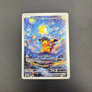 Cartes de collection DIY PTCG 2023 SVP EN VAN GOGH PIKACHU/GREY FELT HAT, carte individuelle faite maison, jeu classique, cartes d'anime, cadeau, jouet - Product Image 5