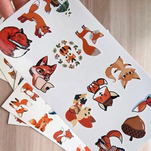 Tatuajes Temporales <span class=keywords><strong>de</strong></span> <span class=keywords><strong>Zorro</strong></span> Adorable, Adhesivos <span class=keywords><strong>de</strong></span> Animales del Bosque, Hojas <span class=keywords><strong>de</strong></span> Otoño y Bayas, Tatuajes Corporales Impermeables para Decoración <span class=keywords><strong>de</strong></span> Fiestas Infantiles - Product Image 2