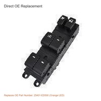 Interrupteur de lève-vitre électrique Nissan Tiida Livina Sylphy Master 25401-ED500 avec rétroéclairage LED orange