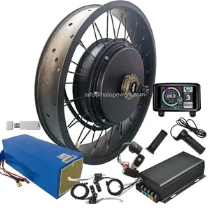 Qs 205 v3 72v 3000w 5000w 150mm/170mm/190mm fatbike yağ lastik elektrikli bisiklet dönüşüm kiti süper elektrikli bisiklet hub motor için 73 26 20x4