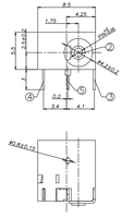 Connecteur de prise d'alimentation CC BSUN Custom DC00060 3PIN 4.2mm DIP Jack