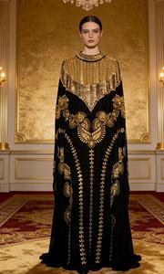 Abito da sera di lusso con perline e diamanti, Abaya modesta da donna musulmana, Vestito da banchetto mediorientale Dubai Nuovo 2026 <span class=keywords><strong>per</strong></span> donne musulmane - Product Image 3