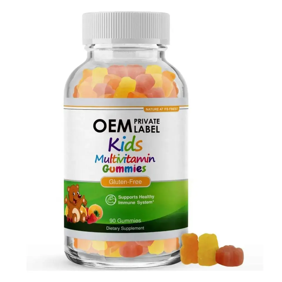 Dietary nutritional supplement gummy multivitamin vegan vitamin D3 zinc B12 kids vitamin gummies