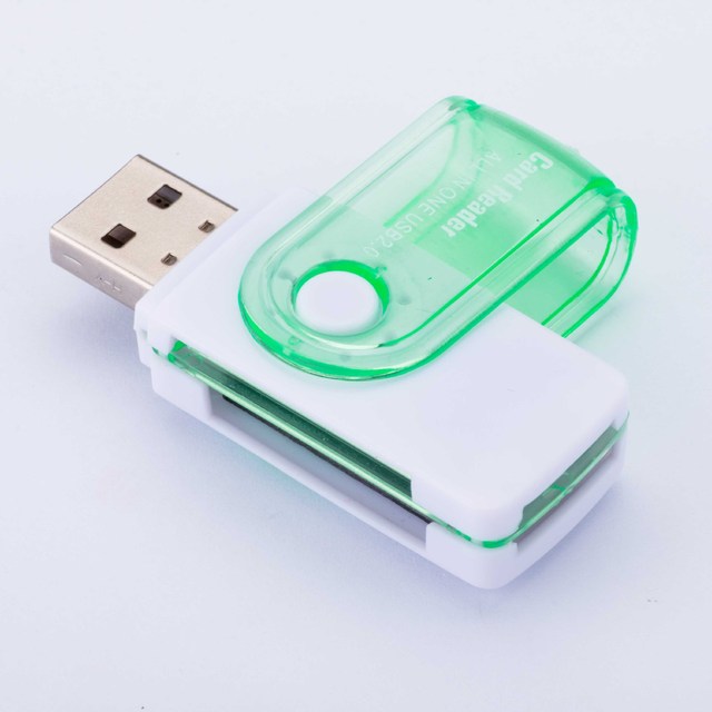 AISmartlink Multi Functional Four in One Card Reader USB 2.0 Large Carousel Camera Card Reader