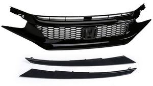 Welta Nouvelle calandre de pare-chocs avant style sport, remplacement en plastique ABS+PP noir brillant, fixation par boulons, ajustement parfait à 100 % pour la 10e génération - Product Image 3