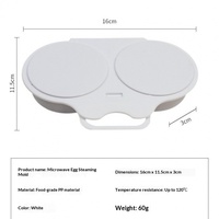 Cuiseur à œufs portable et automatique en plastique alimentaire, compatible lave-vaisselle, pour micro-ondes, avec moule à frire