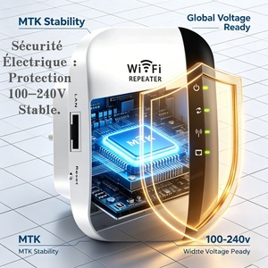 Répéteur WiFi longue portée en gros avec port Ethernet, amplificateur de signal pour la maison, couverture de 120 m², 300 Mbps - Product Image 6