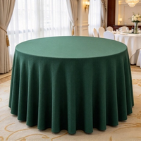 Nappe Ronde Moderne Imprimée Élégante en Faux Lin Lavable, Texture Douce, Idéale pour la Restauration, les Hôtels, les Événements, les Mariages et l'Usage Domestique