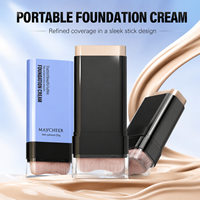 Fond de Teint Crème en Stick Prêt à l'emploi avec Pinceau Intégré, Texture Fine, Couvrance et Fini Lisse, Prix de Gros, Approvisionnement en Vrac