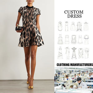 高品质ヒョウ柄カジュアルドレス多彩でセクシーな新デザイン - Product Image 1