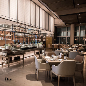 Thời Trang Mới Đồ Nội Thất Phòng Khách Được Gỗ Ghế Ghế Nhung Nhà Hàng Bàn Ghế Khách Sạn - Product Image 5