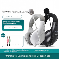 Casque filaire supra-auriculaire Shenglai A566 avec microphone, interface 3,5 mm, idéal pour les examens d'anglais, les cours en ligne et l'interaction homme-machine